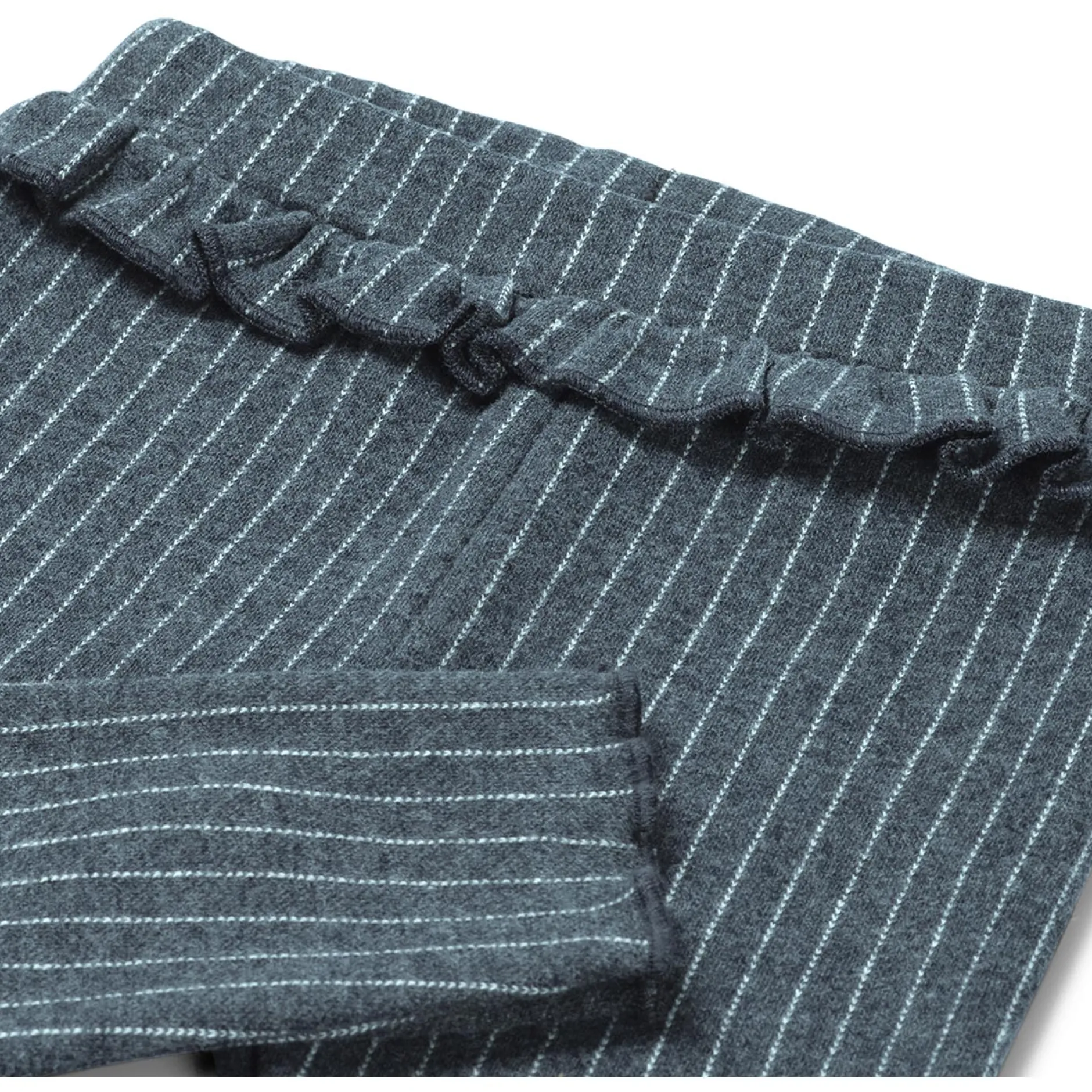 Broeken & Leggings|Broeken*Sweet Petit baby legging Pien strepen grijs Anthra Grey Melange