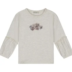 Shirts & Blouses|Shirts & Blouses*Sweet Petit baby shirt Else lange mouwen printopdruk beige Soft Ecru Melange