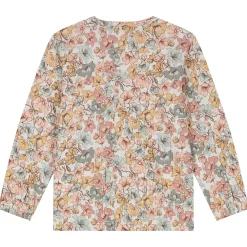 Shirts & Blouses|Shirts & Blouses*Sweet Petit baby shirt Lin lange mouwen bloemen beige Soft Ecru Melange