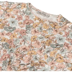 Shirts & Blouses|Shirts & Blouses*Sweet Petit baby shirt Lin lange mouwen bloemen beige Soft Ecru Melange