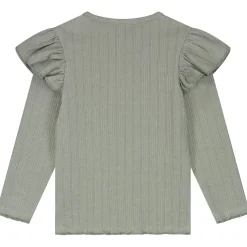 Shirts & Blouses|Shirts & Blouses*Sweet Petit baby shirt Meave lange mouwen effen groen Sage Green
