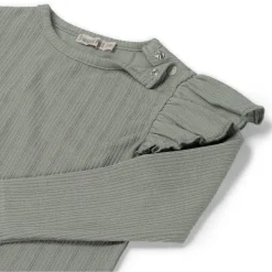 Shirts & Blouses|Shirts & Blouses*Sweet Petit baby shirt Meave lange mouwen effen groen Sage Green
