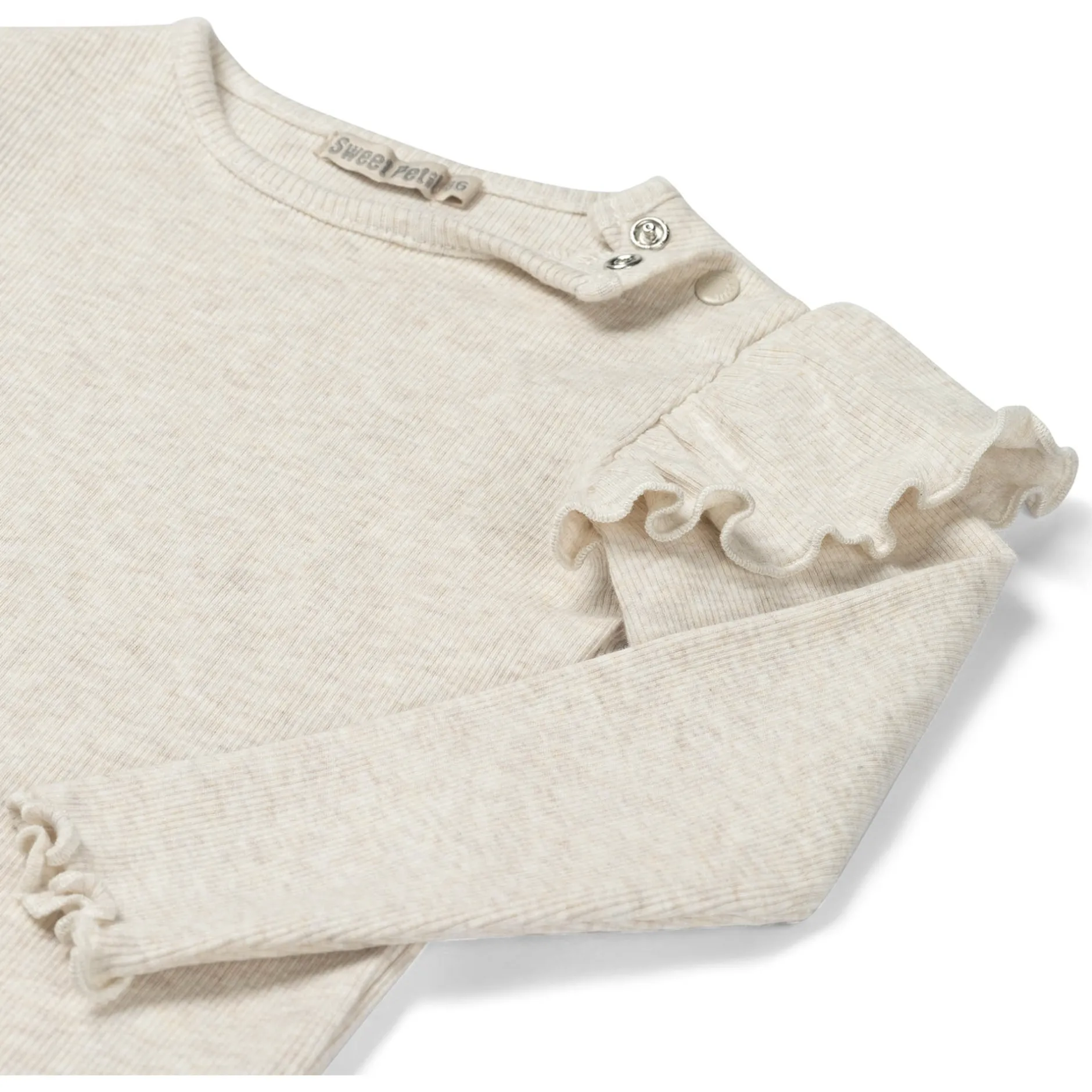 Shirts & Blouses|Shirts & Blouses*Sweet Petit baby shirt Meave lange mouwen effen wit Soft Ecru Melange