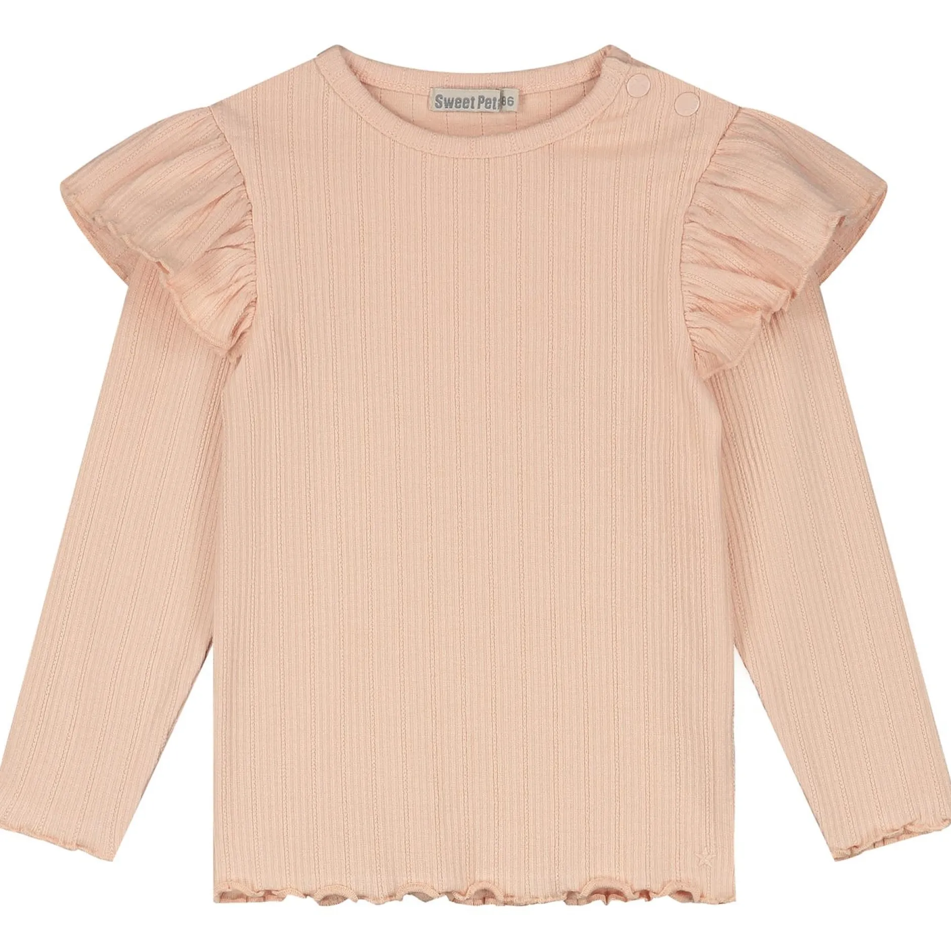 Shirts & Blouses|Shirts & Blouses*Sweet Petit baby shirt Meave lange mouwen effen roze Light Salmon