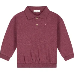 Truien & Vesten|Truien & Sweaters*Sweet Petit baby sweater Pim lange mouwen effen rood Red Brown