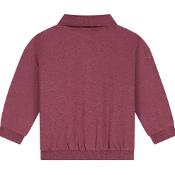 Truien & Vesten|Truien & Sweaters*Sweet Petit baby sweater Pim lange mouwen effen rood Red Brown