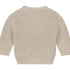 Truien & Vesten|Truien & Vesten*Sweet Petit baby trui Charlie lange mouwen melee beige Soft Ecru Melange