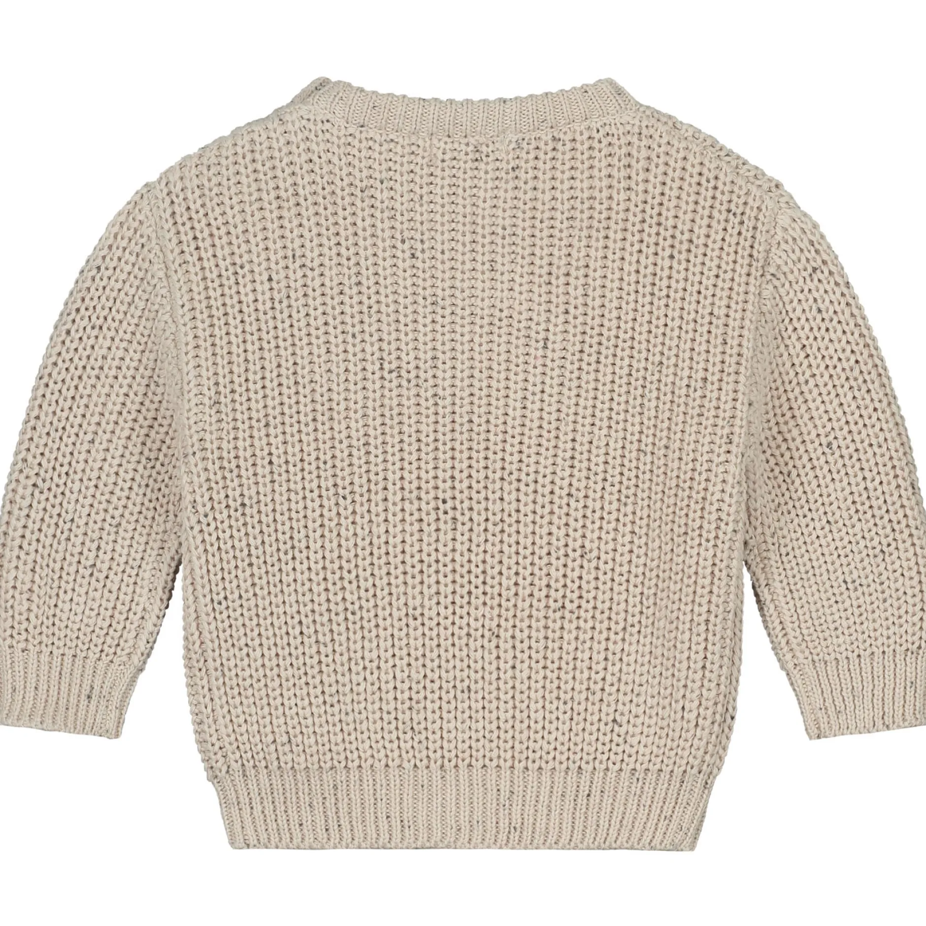 Truien & Vesten|Truien & Vesten*Sweet Petit baby trui Charlie lange mouwen melee beige Soft Ecru Melange