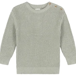 Truien & Vesten|Truien & Sweaters*Sweet Petit baby trui lange mouwen effen groen Soft Green