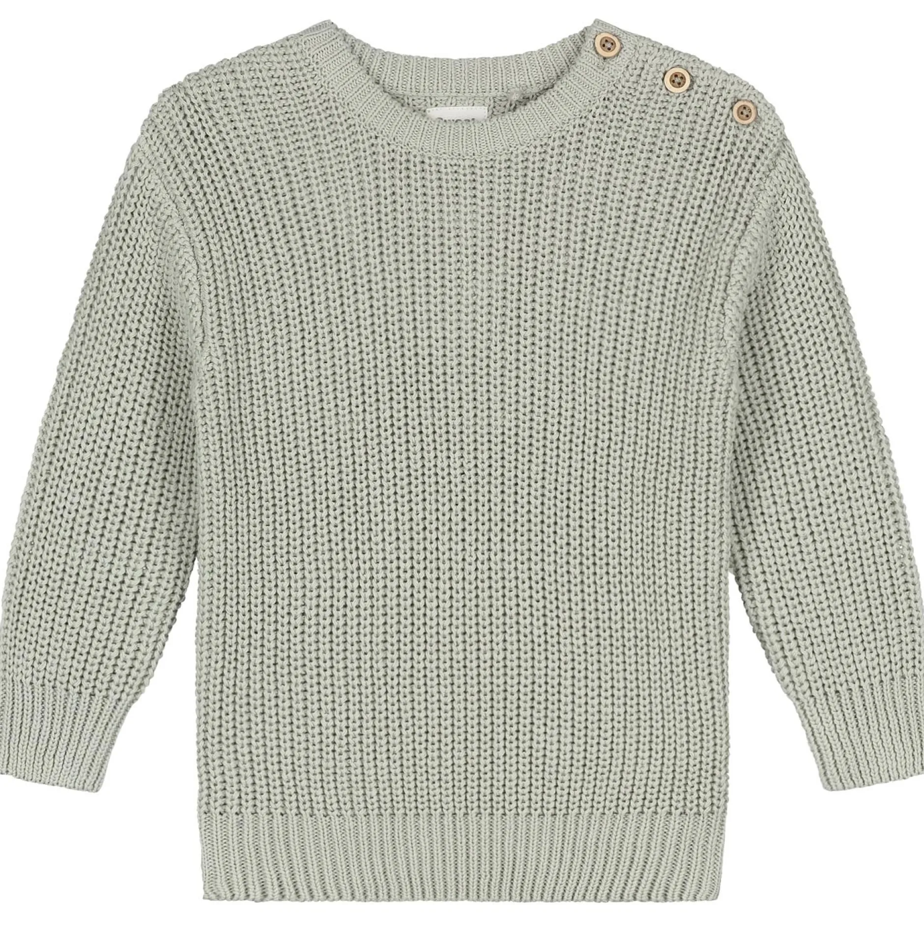 Truien & Vesten|Truien & Sweaters*Sweet Petit baby trui lange mouwen effen groen Soft Green