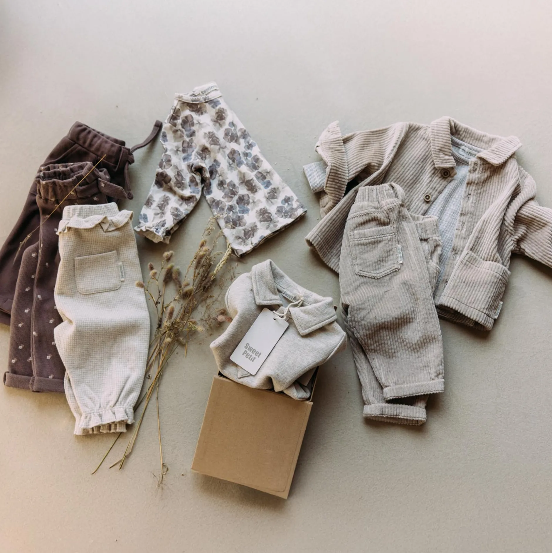 Broeken & Tuinbroeken|Shirts & Blouses*Sweet Petit blouse, shirt & broek Light Clay