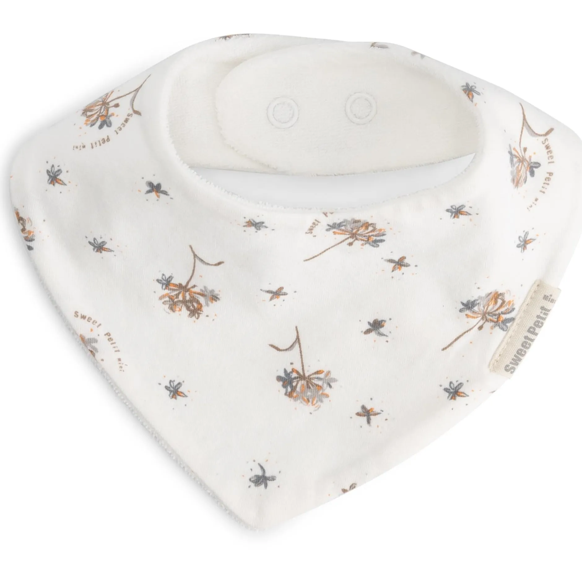 Slabbetjes*Sweet Petit Mini bandana 2 stuks wit