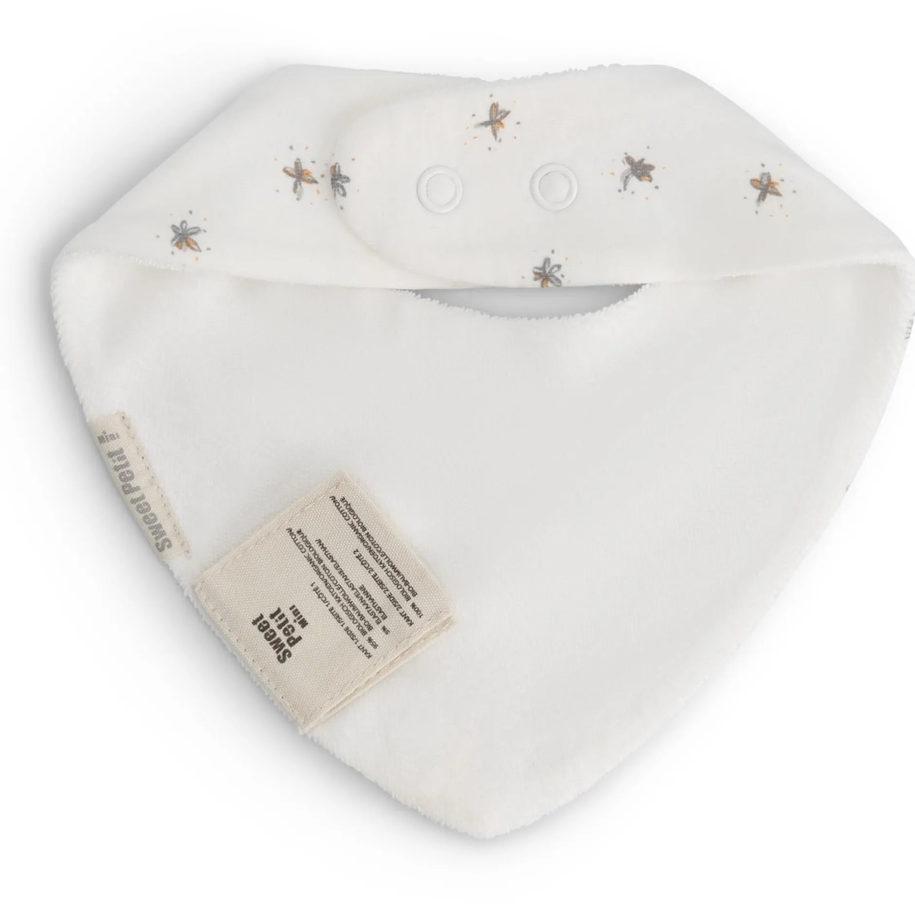 Slabbetjes*Sweet Petit Mini bandana 2 stuks wit