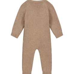 Boxpakjes|Boxpakjes & Jumpsuits*Sweet Petit Mini boxpakje lange mouwen effen bruin Mid Brown Melange