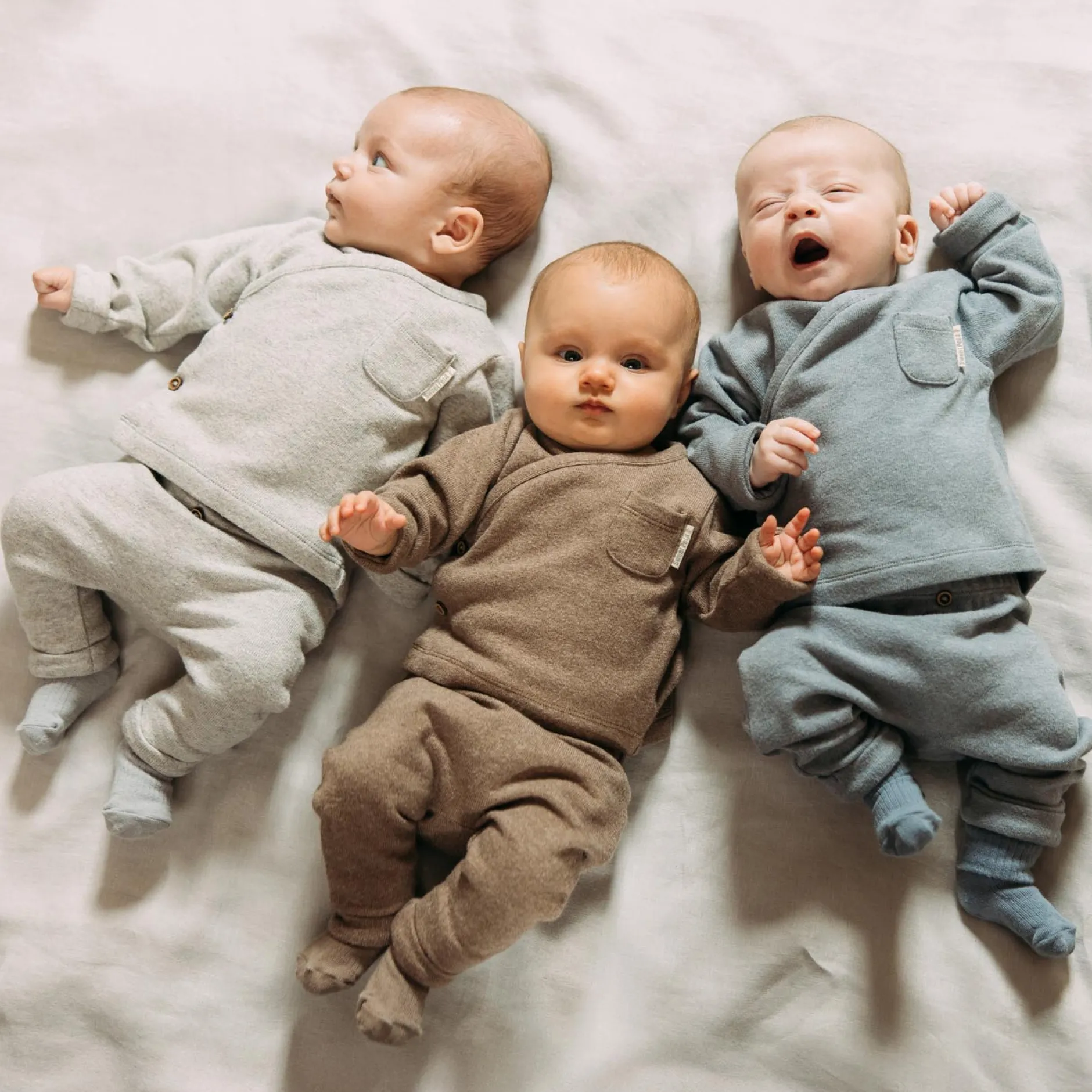 Broeken & Tuinbroeken|Broeken & Leggings*Sweet Petit Mini broek effen grijs Soft Stone Melange