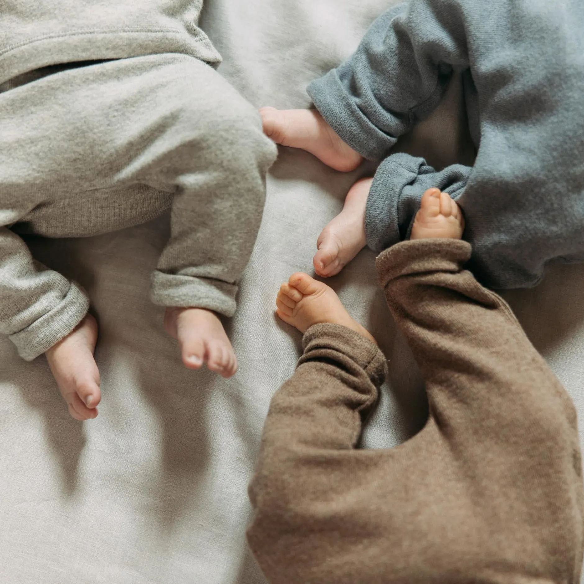 Broeken & Tuinbroeken|Broeken & Leggings*Sweet Petit Mini broek effen grijs Soft Blue Grey
