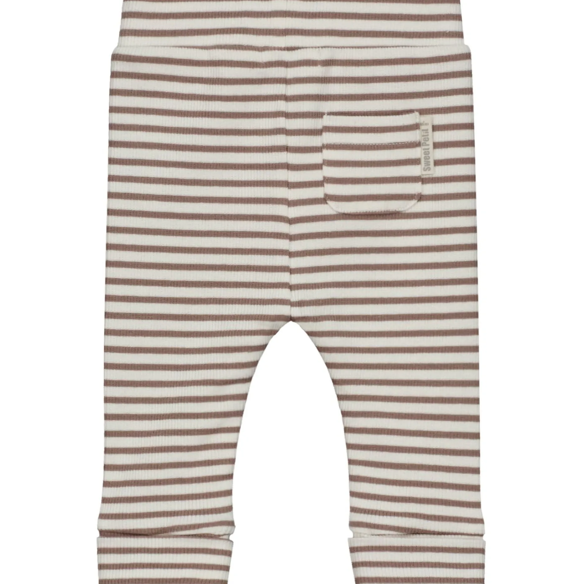 Broeken & Tuinbroeken|Broeken & Leggings*Sweet Petit Mini broek rib strepen bruin Mid Brown Melange