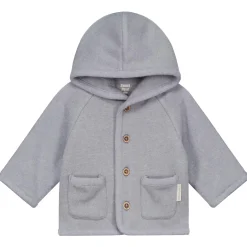 Jassen|Jassen*Sweet Petit Mini jas lange mouwen effen grijs Soft Blue Grey
