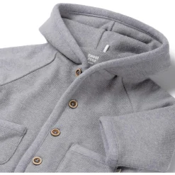 Jassen|Jassen*Sweet Petit Mini jas lange mouwen effen grijs Soft Blue Grey