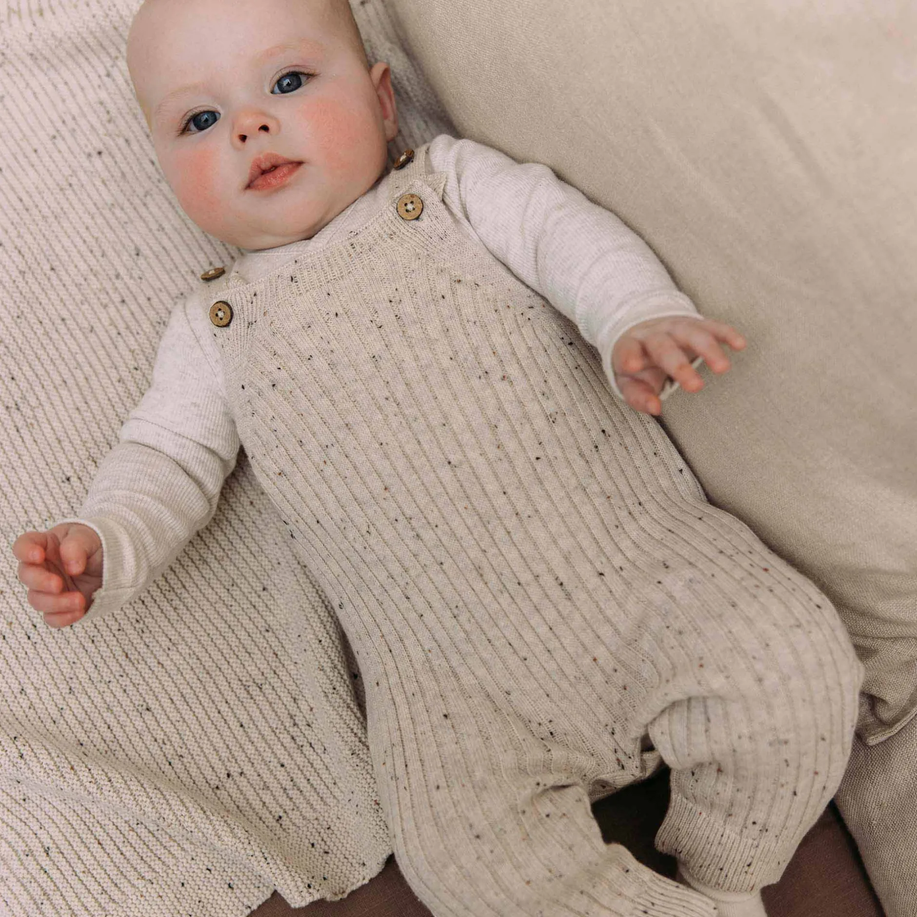 Boxpakjes|Boxpakjes & Jumpsuits*Sweet Petit Mini newborn tuinbroek mouwloos effen beige Ecru