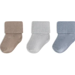 Sokjes & Slofjes|Broeken*Sweet Petit Mini overslag shirt, broekje & sokken Soft Blue Grey