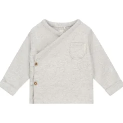 Shirts & Blouses|Shirts & Blouses*Sweet Petit Mini overslagshirt lange mouwen effen grijs Soft Stone Melange