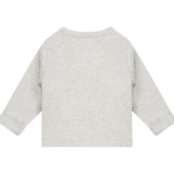 Shirts & Blouses|Shirts & Blouses*Sweet Petit Mini overslagshirt lange mouwen effen grijs Soft Stone Melange