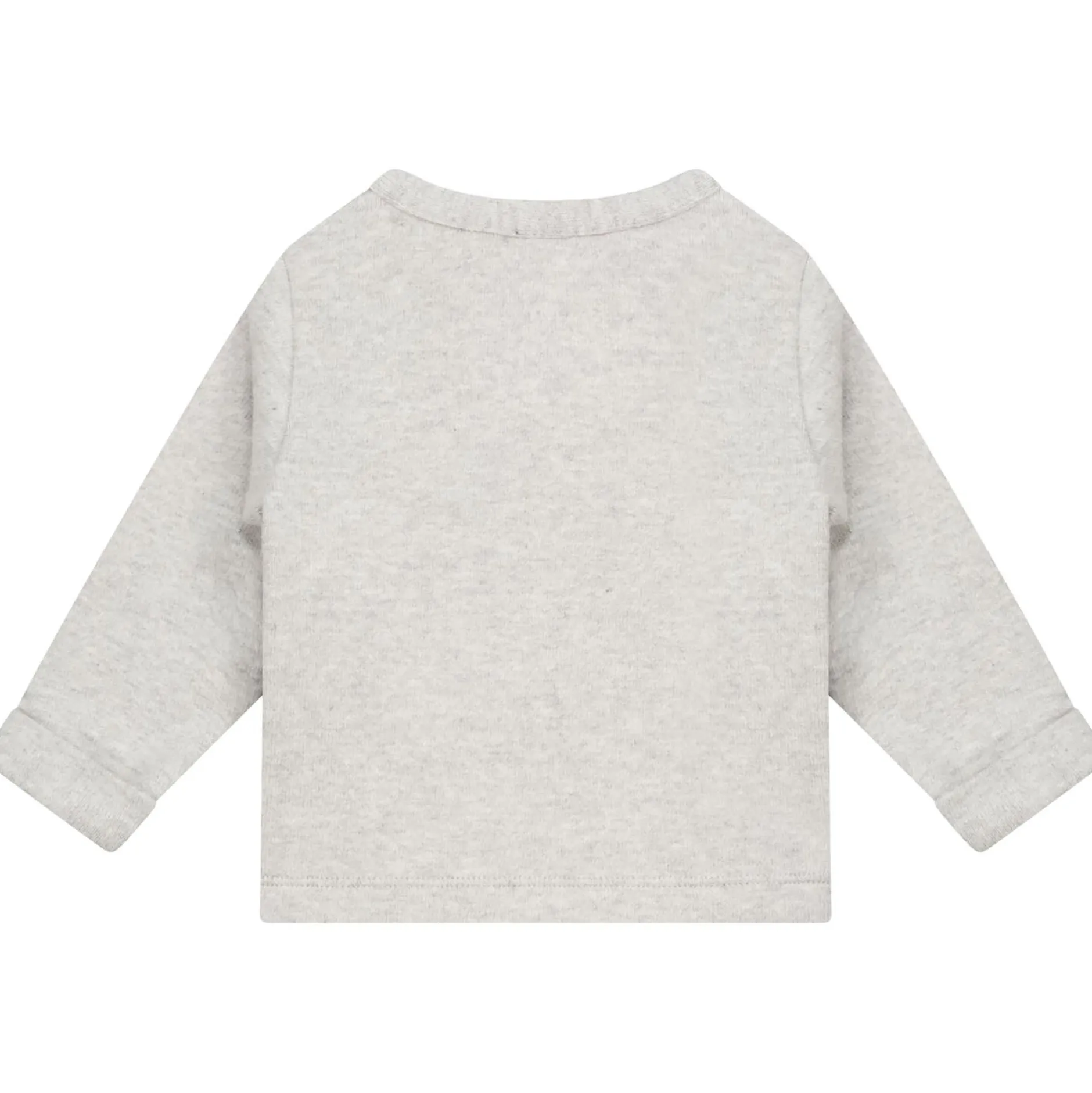 Shirts & Blouses|Shirts & Blouses*Sweet Petit Mini overslagshirt lange mouwen effen grijs Soft Stone Melange