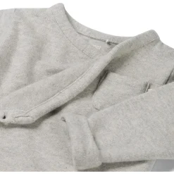 Shirts & Blouses|Shirts & Blouses*Sweet Petit Mini overslagshirt lange mouwen effen grijs Soft Stone Melange