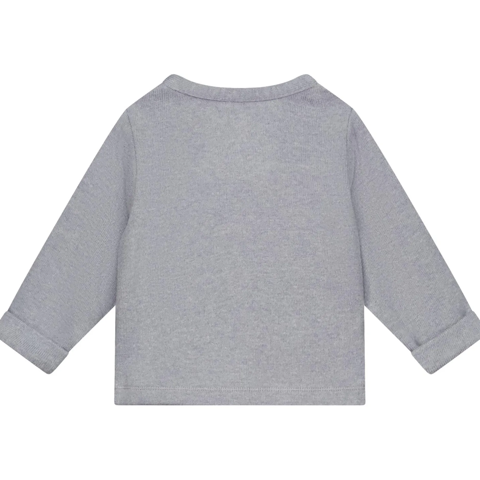 Shirts & Blouses|Shirts & Blouses*Sweet Petit Mini overslagshirt lange mouwen effen blauw Soft Blue Grey