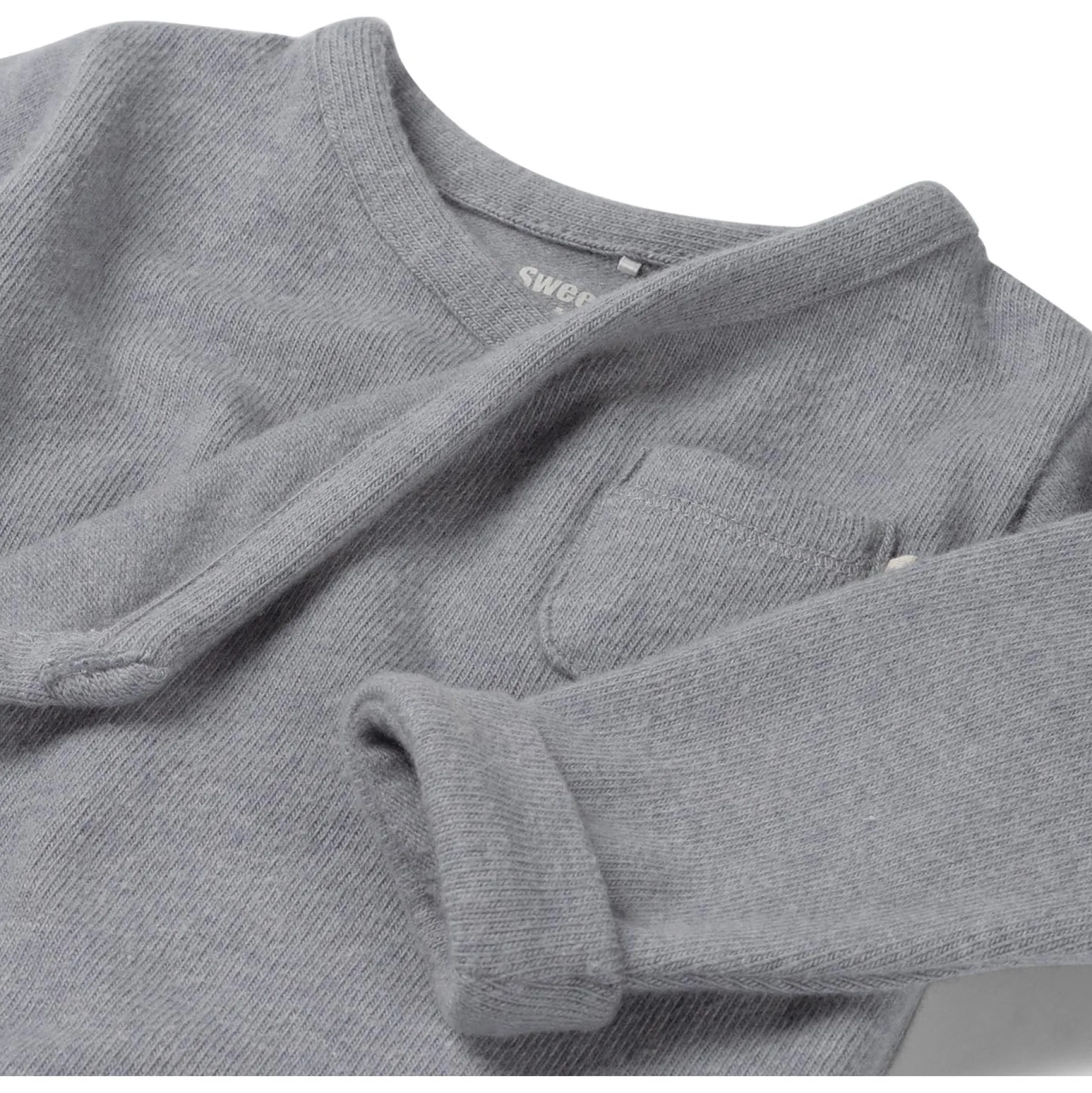 Shirts & Blouses|Shirts & Blouses*Sweet Petit Mini overslagshirt lange mouwen effen blauw Soft Blue Grey