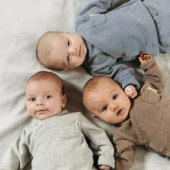 Shirts & Blouses|Shirts & Blouses*Sweet Petit Mini overslagshirt lange mouwen effen blauw Soft Blue Grey