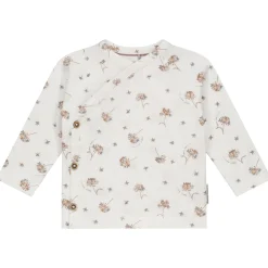 Shirts & Blouses|Shirts & Blouses*Sweet Petit Mini overslagshirt lange mouwen all over print wit Ivory White