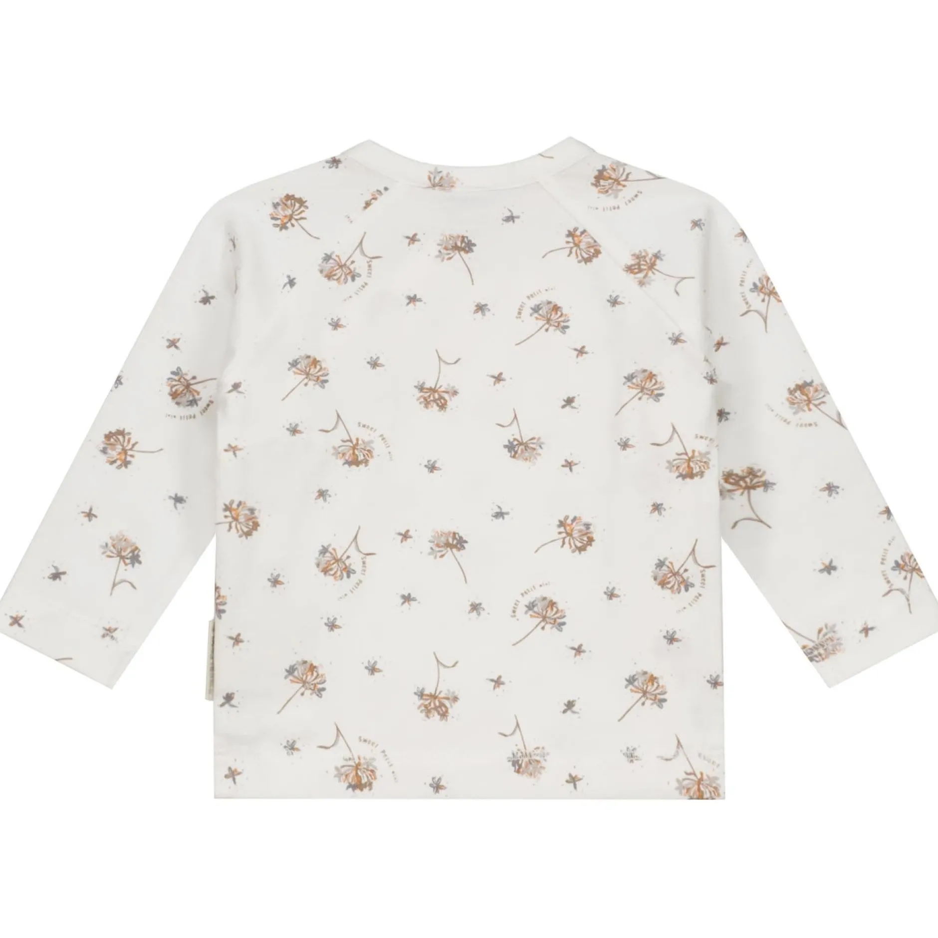 Shirts & Blouses|Shirts & Blouses*Sweet Petit Mini overslagshirt lange mouwen all over print wit Ivory White
