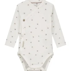 Rompers|Rompers*Sweet Petit Mini romper lange mouwen all over print wit Ivory White