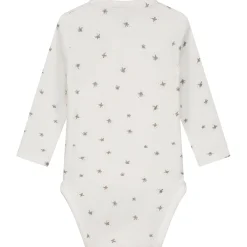 Rompers|Rompers*Sweet Petit Mini romper lange mouwen all over print wit Ivory White