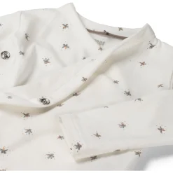 Rompers|Rompers*Sweet Petit Mini romper lange mouwen all over print wit Ivory White