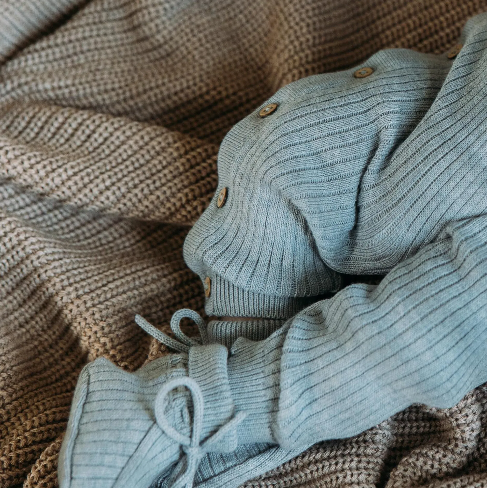 Sokjes & Slofjes*Sweet Petit Mini slofjes grijs Soft Blue Grey