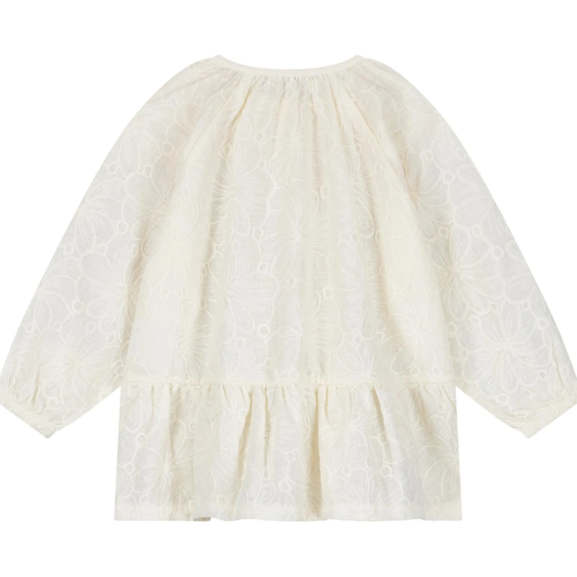 Shirts & Blouses|Shirts & Blouses*Sweet Petit peuter blouse Izza lange mouwen effen wit Dark Off-White