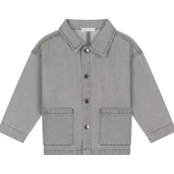 Truien & Vesten|Vesten*Sweet Petit peuter blouse Zeb lange mouwen effen grijs Dark Grey Denim