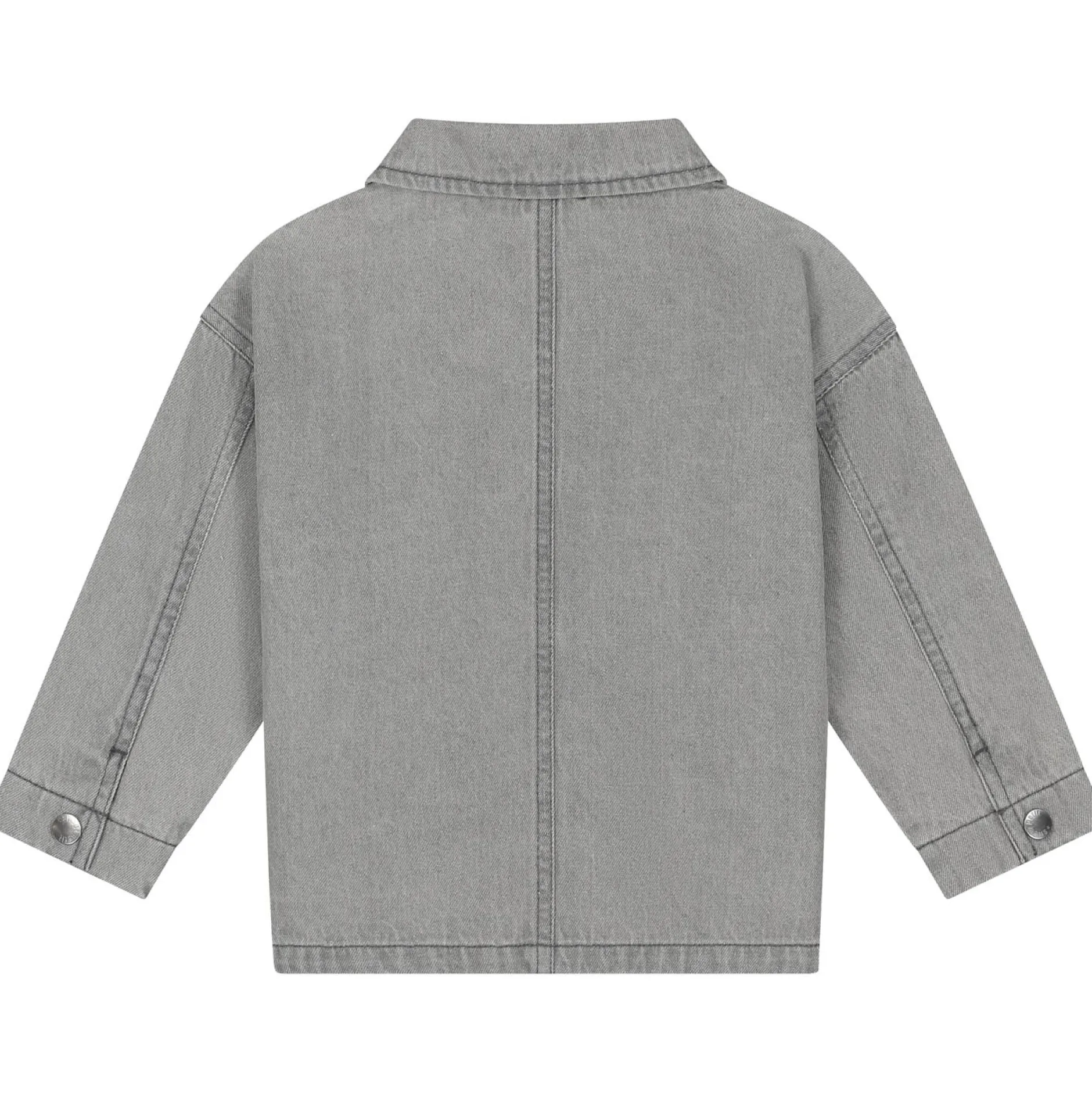 Truien & Vesten|Vesten*Sweet Petit peuter blouse Zeb lange mouwen effen grijs Dark Grey Denim