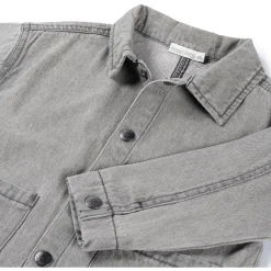 Truien & Vesten|Vesten*Sweet Petit peuter blouse Zeb lange mouwen effen grijs Dark Grey Denim