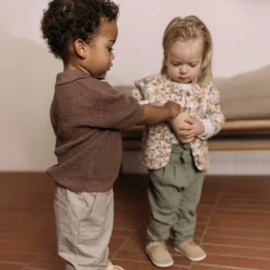 Broeken & Leggings|Broeken & Leggings*Sweet Petit peuter broek Puck effen groen Sage Green