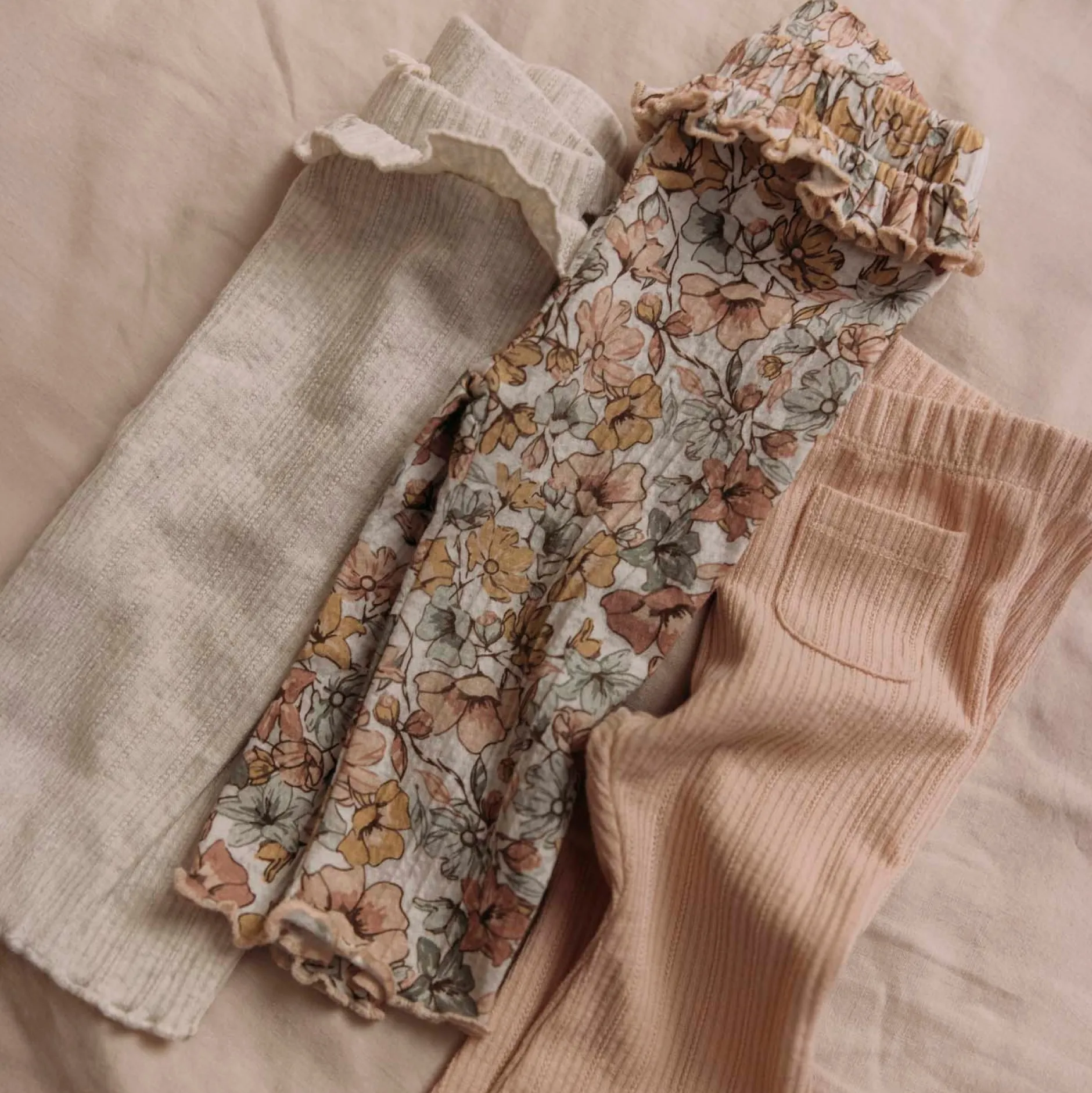 Broeken & Leggings|Broeken & Leggings*Sweet Petit peuter broek Ize effen roze Light Salmon