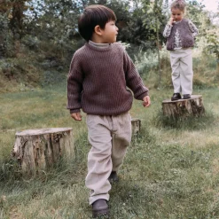 Broeken & Tuinbroeken|Broeken & Leggings*Sweet Petit peuter broek Riv  effen taupe Light Clay