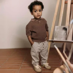 Broeken & Tuinbroeken|Broeken & Leggings*Sweet Petit peuter broek  effen bruin Red Brown
