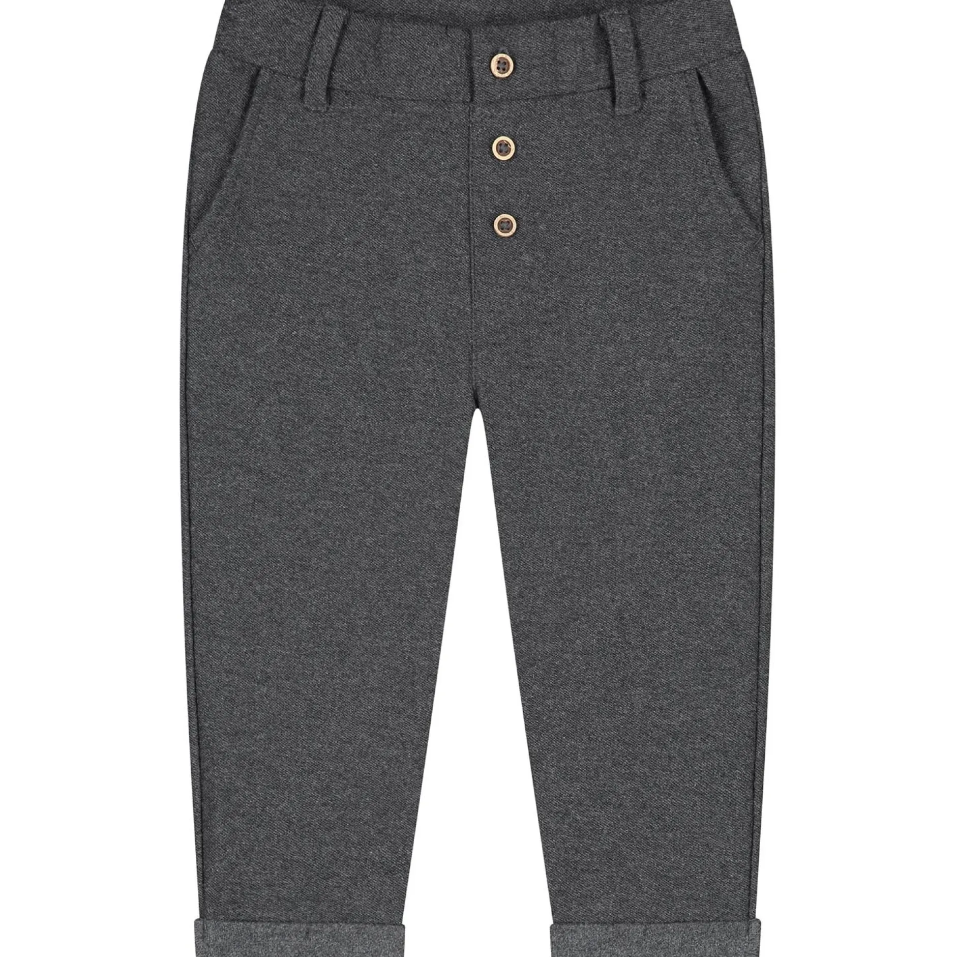 Broeken & Tuinbroeken|Broeken & Leggings*Sweet Petit peuter broek Merlijn effen grijs Anthra Grey Melange