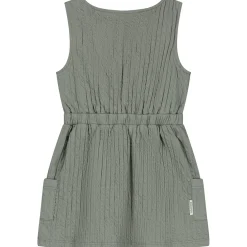 Jurken & Rokken|Jurken & Rokken*Sweet Petit peuter jurk Merel mouwloos effen groen Sage Green