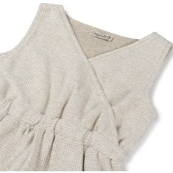 Jurken & Rokken|Jurken & Rokken*Sweet Petit peuter jurk Merel mouwloos ruit beige Dark Brown Melange