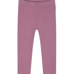 Broeken & Leggings|Broeken & Leggings*Sweet Petit peuter legging Veerle  effen roze Dark Mauve Purple